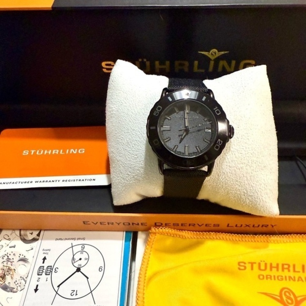 Stuhrling AquaDiver Date Designer Sport Men's Watch - Picture 8 of 8